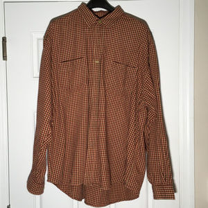 XL Abercrombie Red/Black Plaid Flannel Button-down